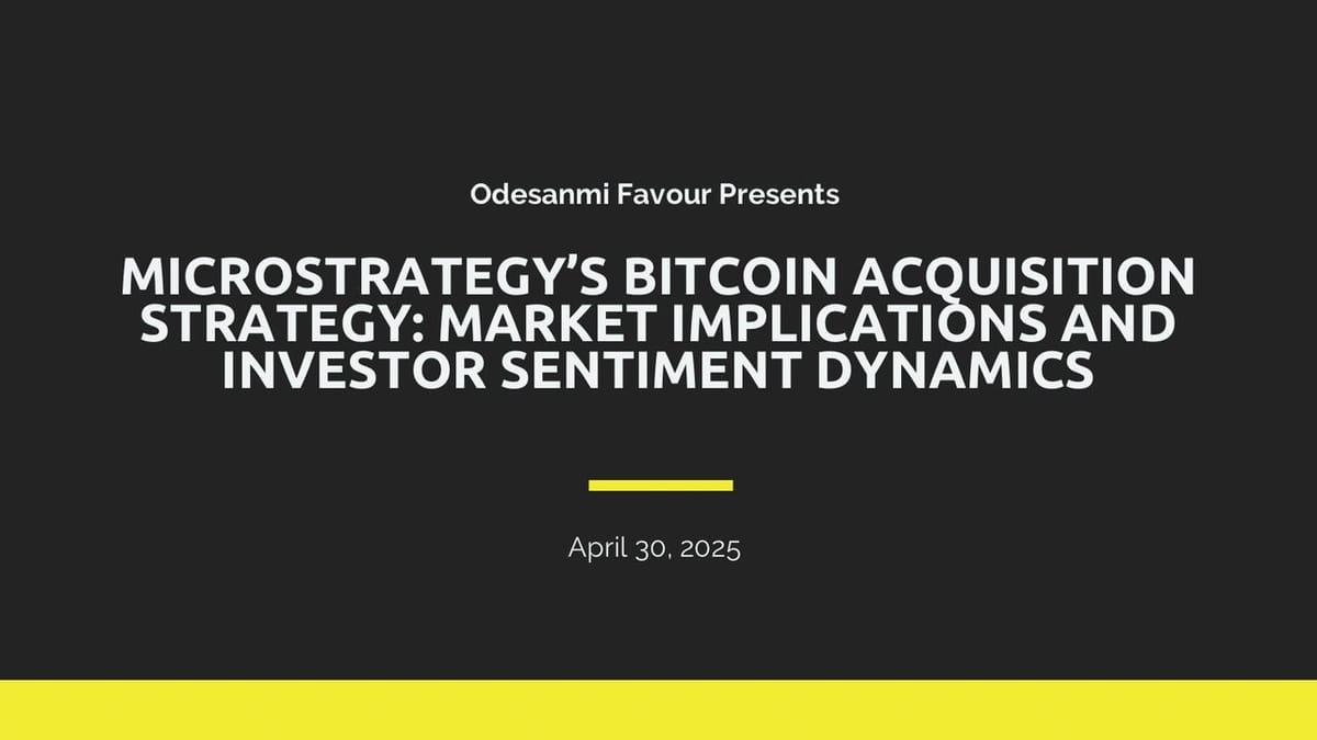 MicroStrategy’s Bitcoin Acquisition Strategy: Market Implications and Investor Sentiment Dynamics