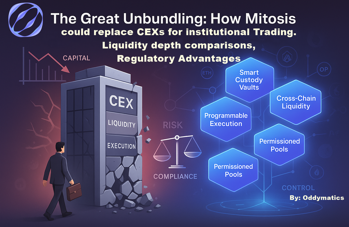 The great unbundling: How Mitosis could replace CEXs for institutional Trading. Liquidity depth comparisons, Regulatory Advantages