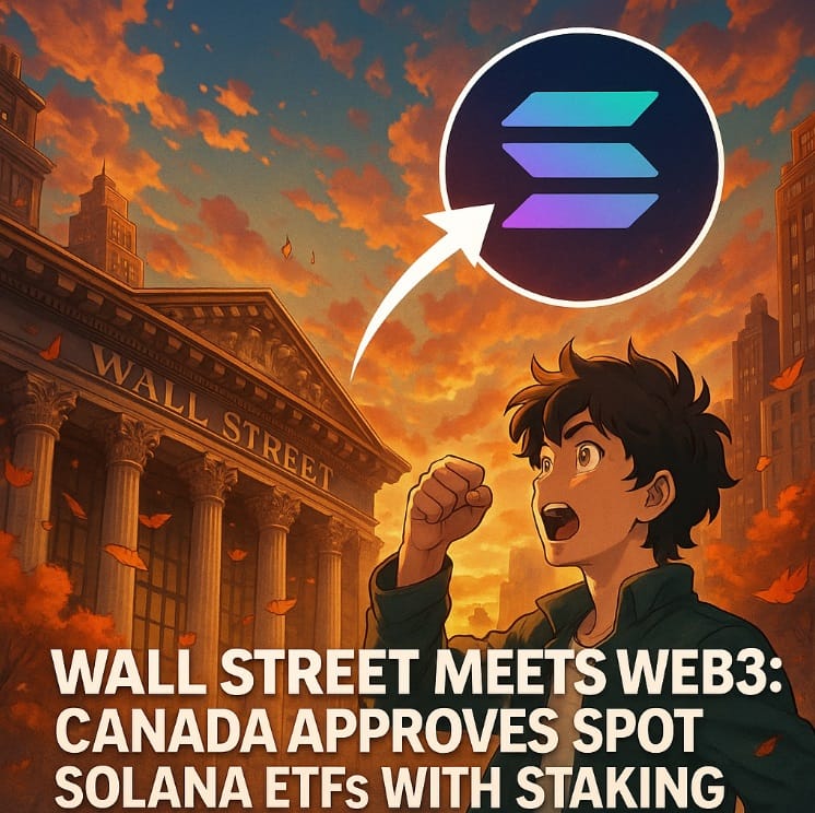 🧊 Wall Street Meets Web3: Canada Approves Spot Solana ETFs with Staking