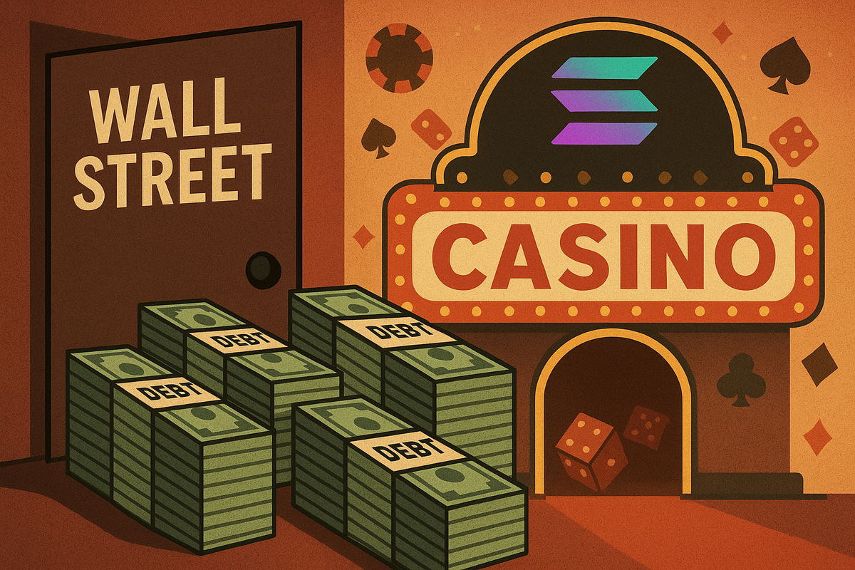 🚪 Wall Street Just Entered the Solana Casino, and Brought $4B in Debt With It