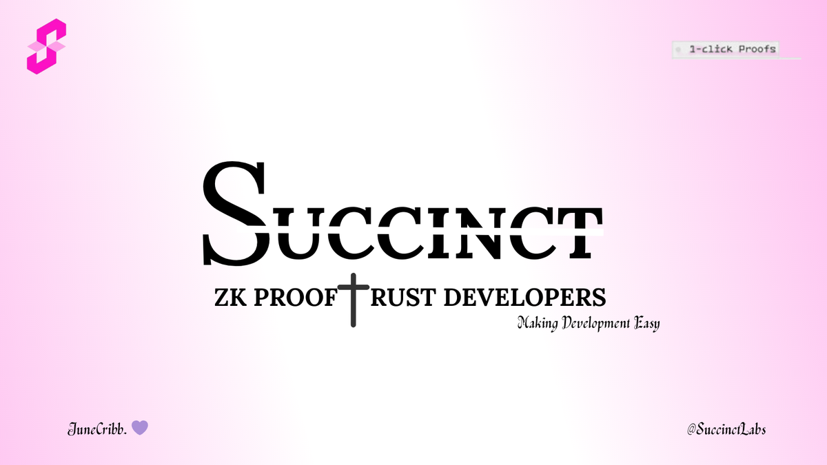 Succinct SP1 zkVM: Zero Knowledge Proofs Should be Accessible to Rust Developers.