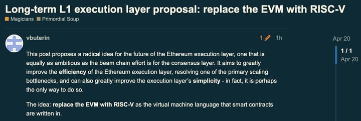 Breaking Down the Challenges of the Ethereum Virtual Machine (EVM) And Why RISC-V Could Be the Future of Ethereum Execution