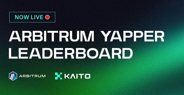 Arbitrum moves to Kaito Mindshare Leaderboard - A Game Changer