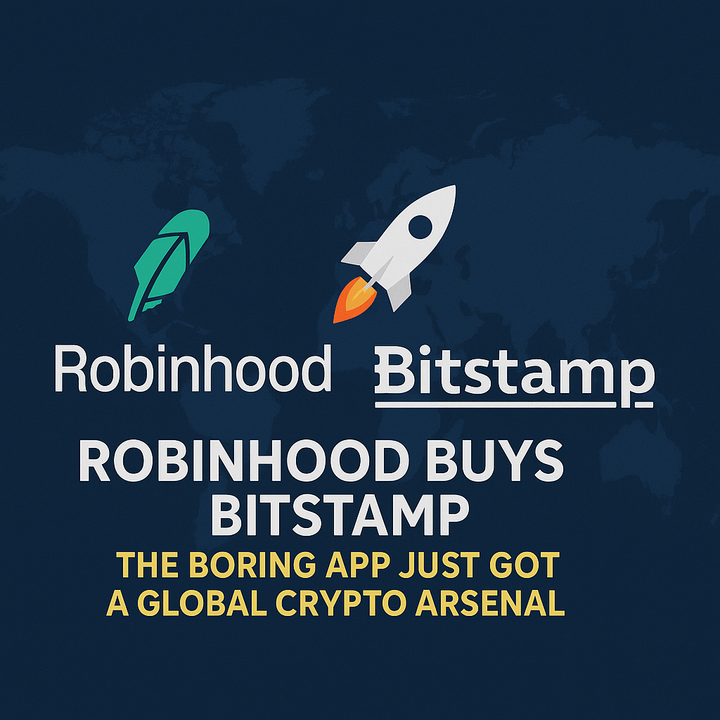🚀 Robinhood Buys Bitstamp: The Boring App Just Got a Global Crypto Arsenal