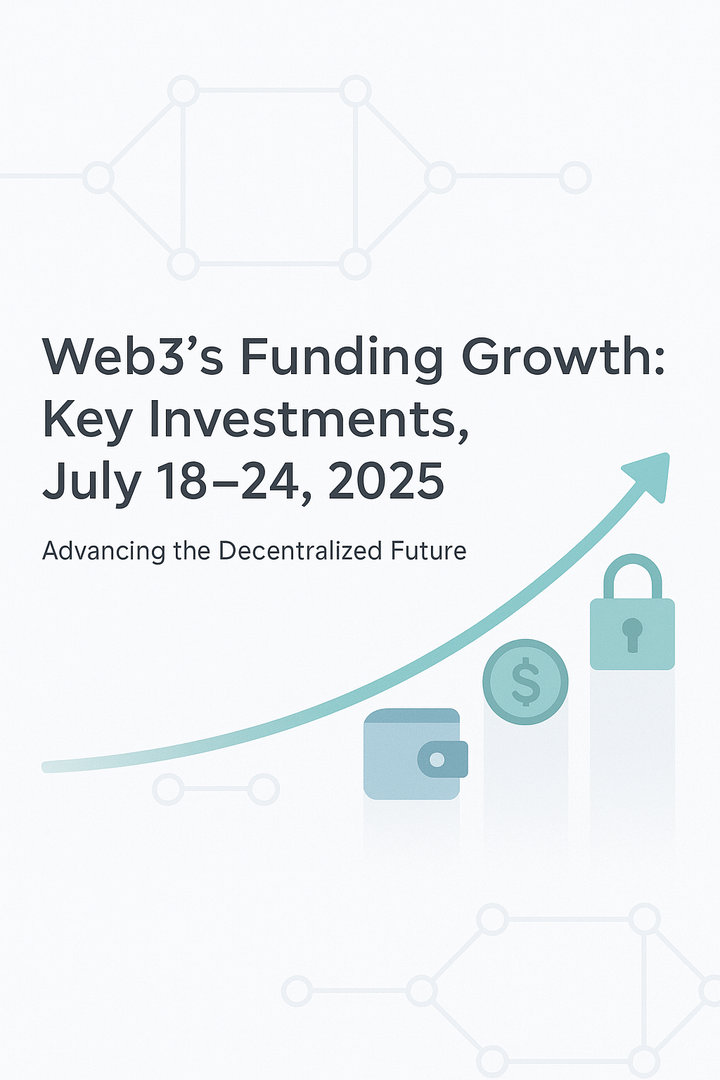 Web3’s Funding Growth: Key Investments, July 18–24, 2025