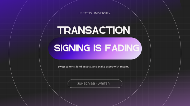 Transaction Signing Is Fading Fast.