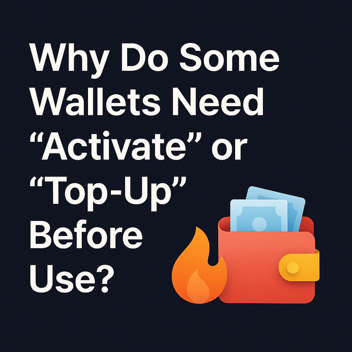 Why Do Some Wallets Need “Activate” or “Top-Up” Before Use?